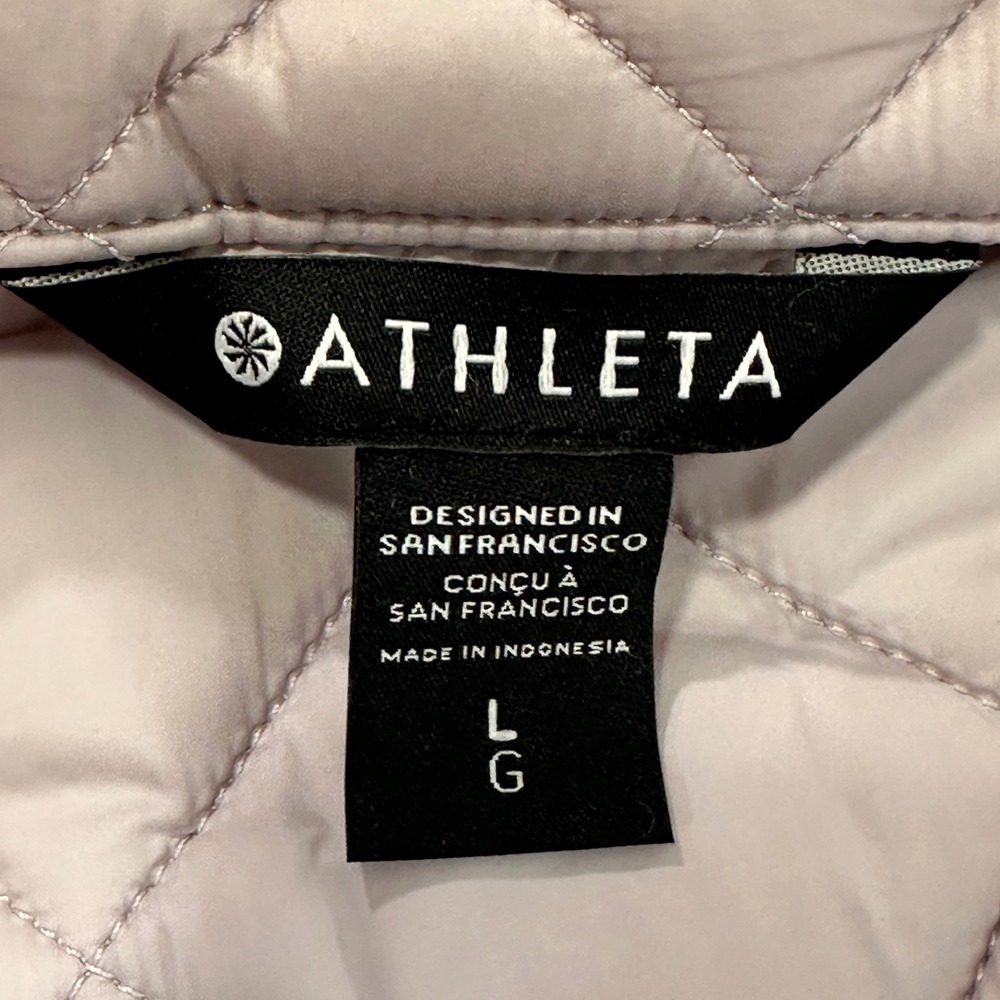 Athleta Quilted Sleeveless Puffer Vest in Pale Mauve - Picture 8 of 11